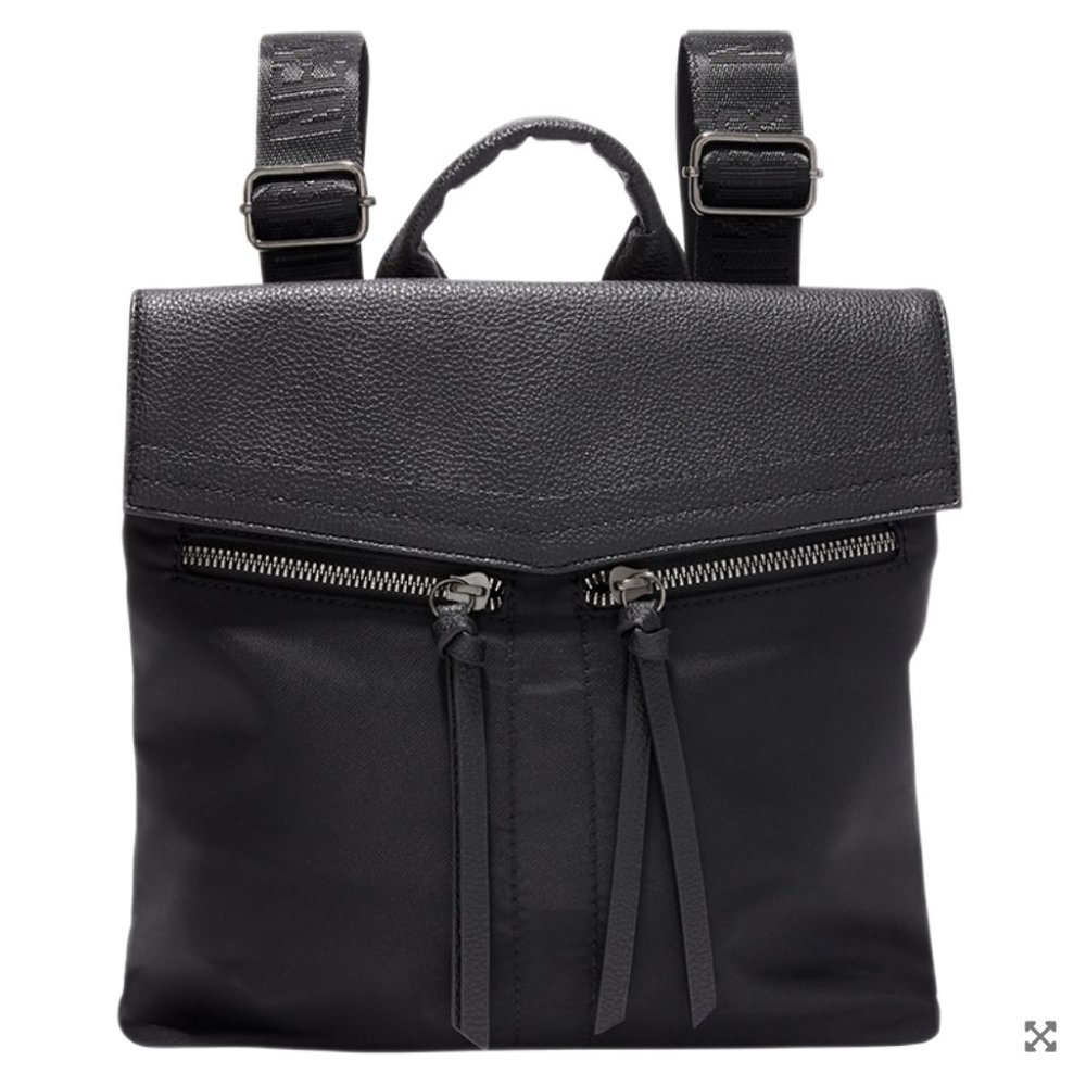 Botkier Black Trigger Nylon & Faux Leather accent Mini Backpack NWT